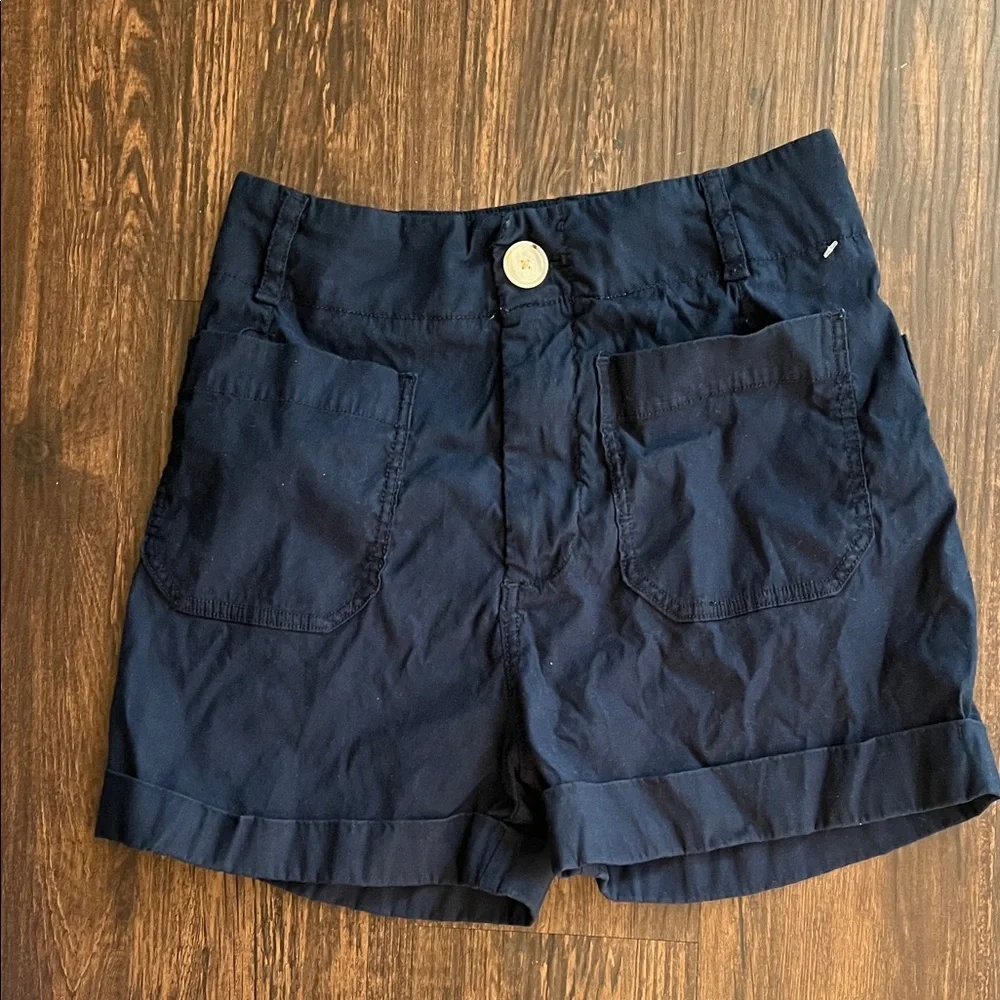 Anthropologie Dark Blue Women's Cargo Shorts SIZE 27 - Picture 2 of 4